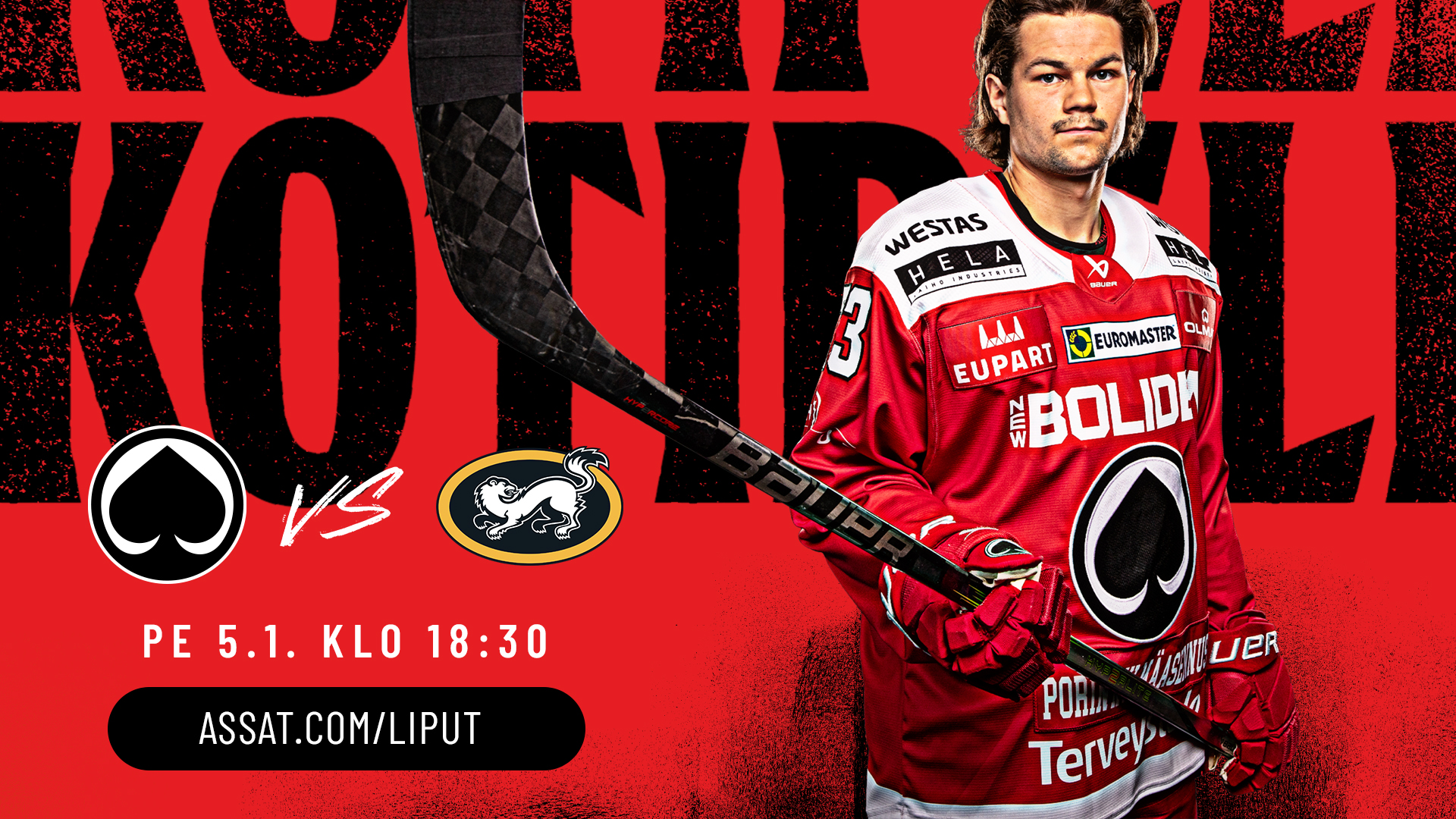 Otteluinfo: Ässät-Kärpät 5.1.