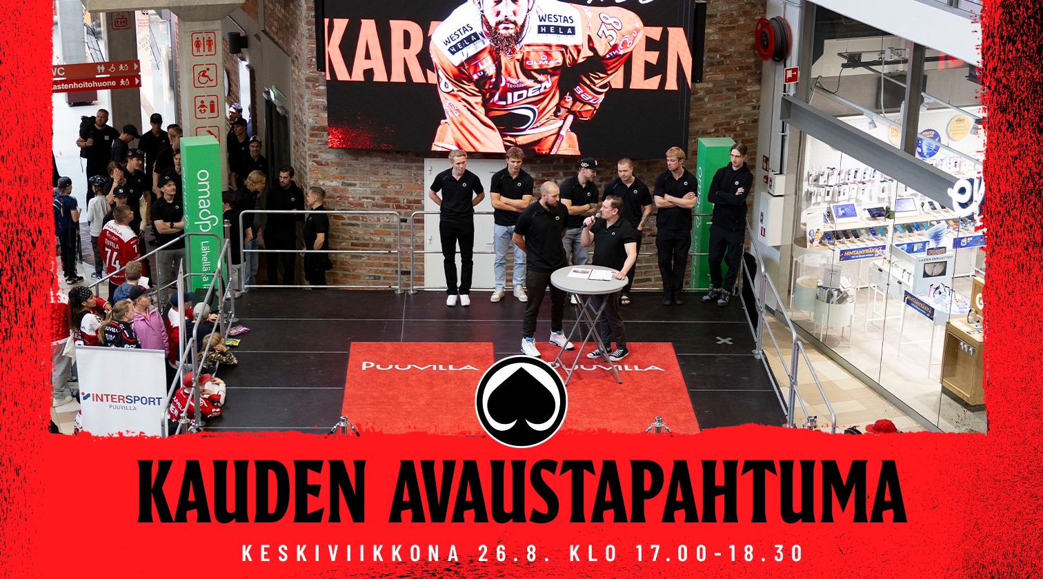 Joukkueen esittelytilaisuus Puuvillassa keskiviikkona 26.8. klo 17.00-18.30