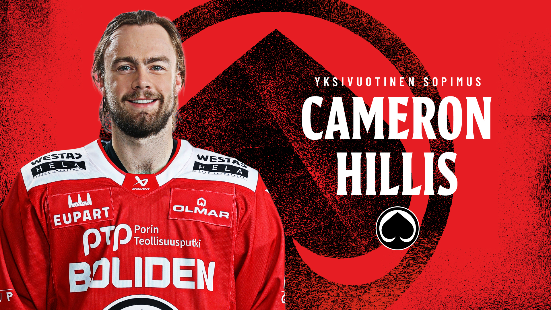 Cameron Hillis vahvistaa Ässien hyökkäystä