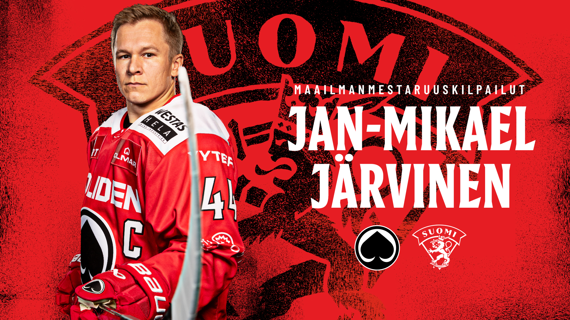 Ässien kapteeni Jan-Mikael Järvinen valittiin MM-kisoihin