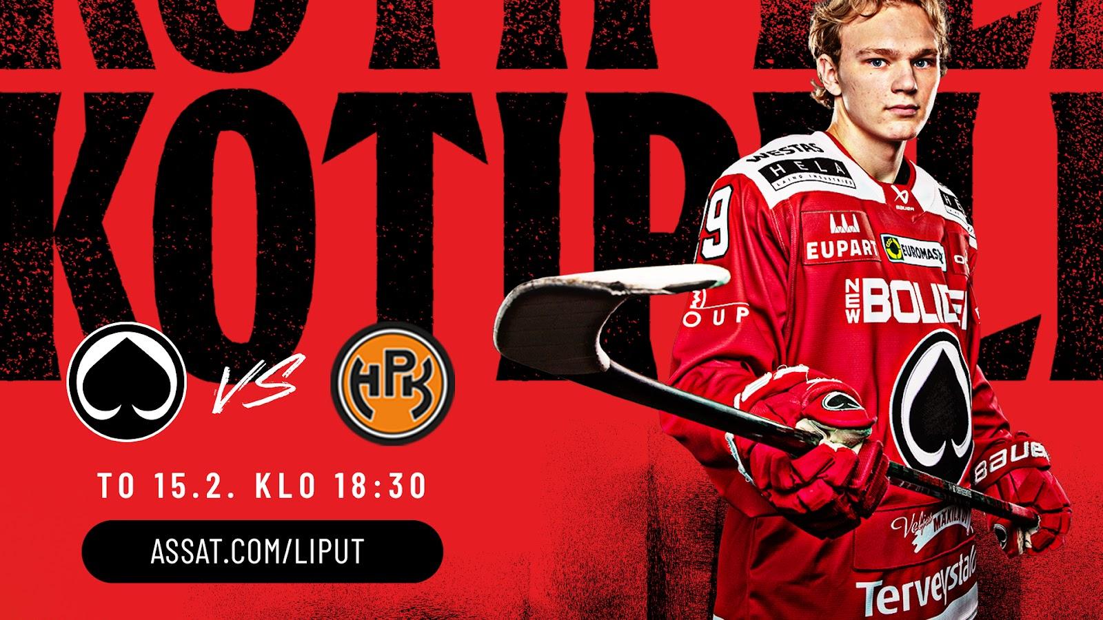 Otteluinfo: Ässät-HPK 15.2.