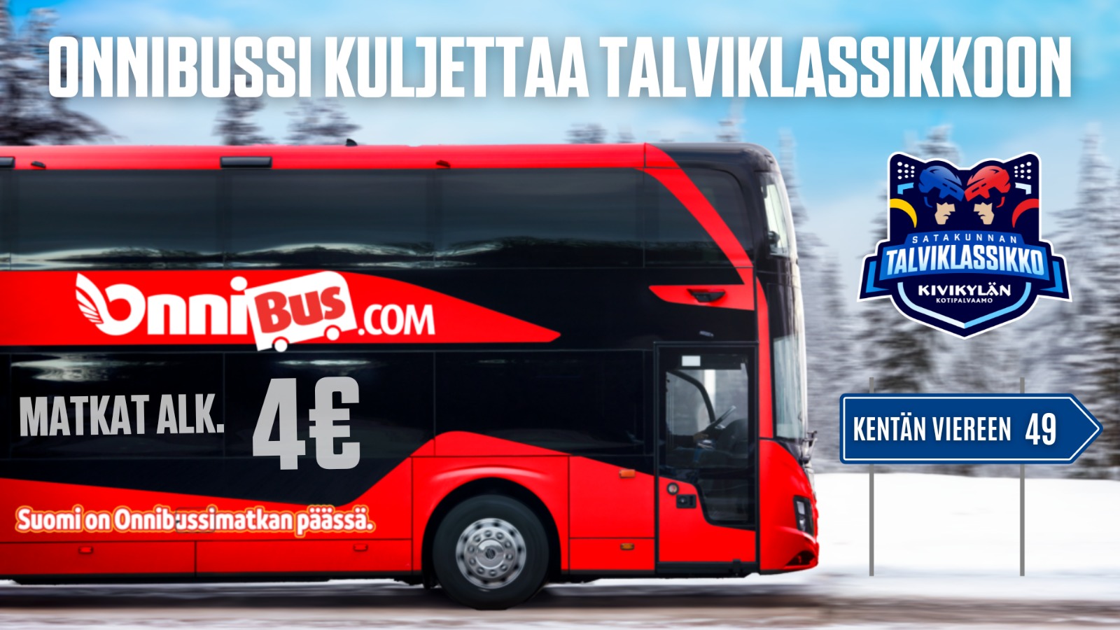 Onnibussilla Satakunnan Talviklassikkoon!