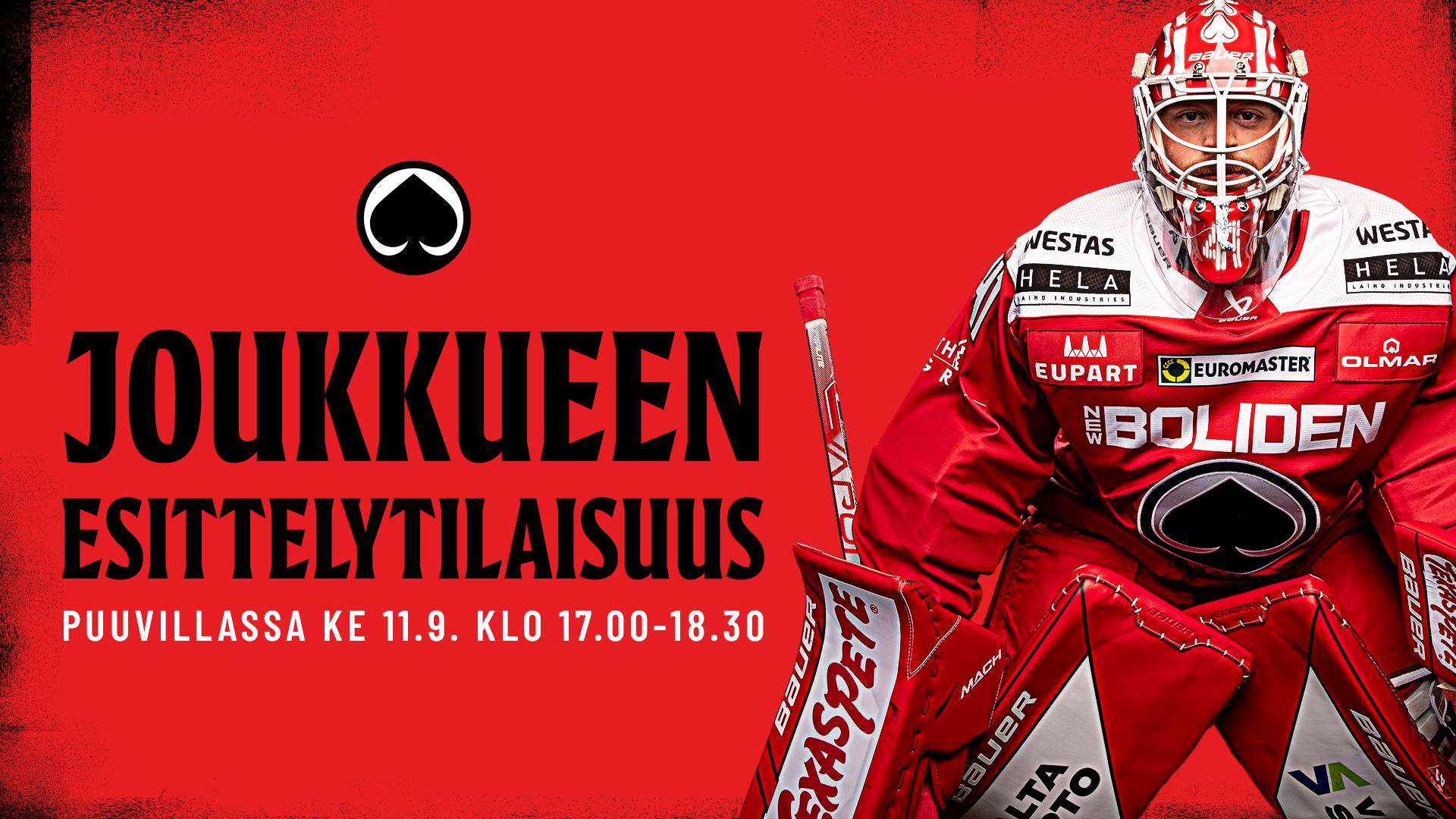 Joukkueen esittelytilaisuus Puuvillassa keskiviikkona 11.9. klo 17.00-18.30