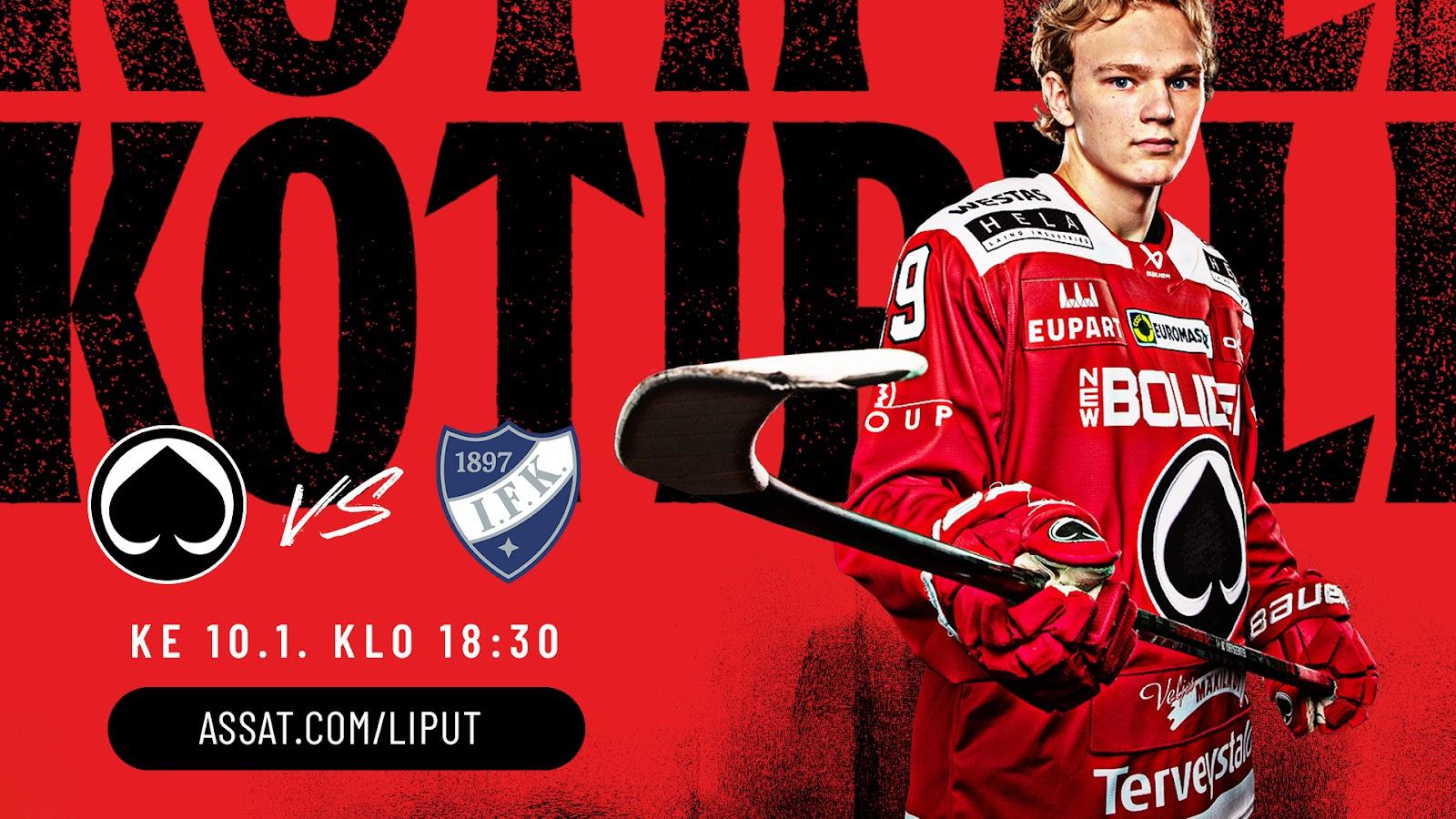 Otteluinfo: Ässät-HIFK 10.1.