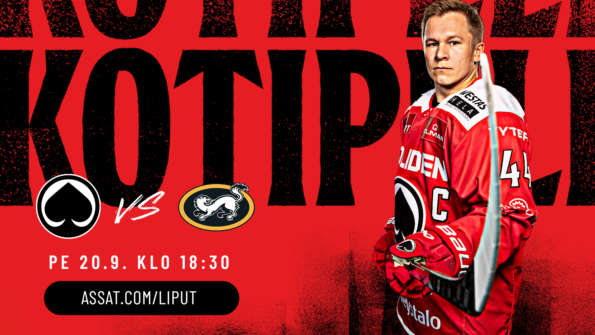 Tapahtumainfo: Ässät-Kärpät 20.9.